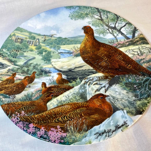 NIB The Braithwaite Game Bird Plate Collection - Red Grouse by Derek Braithwaite - Picture 2 of 15
